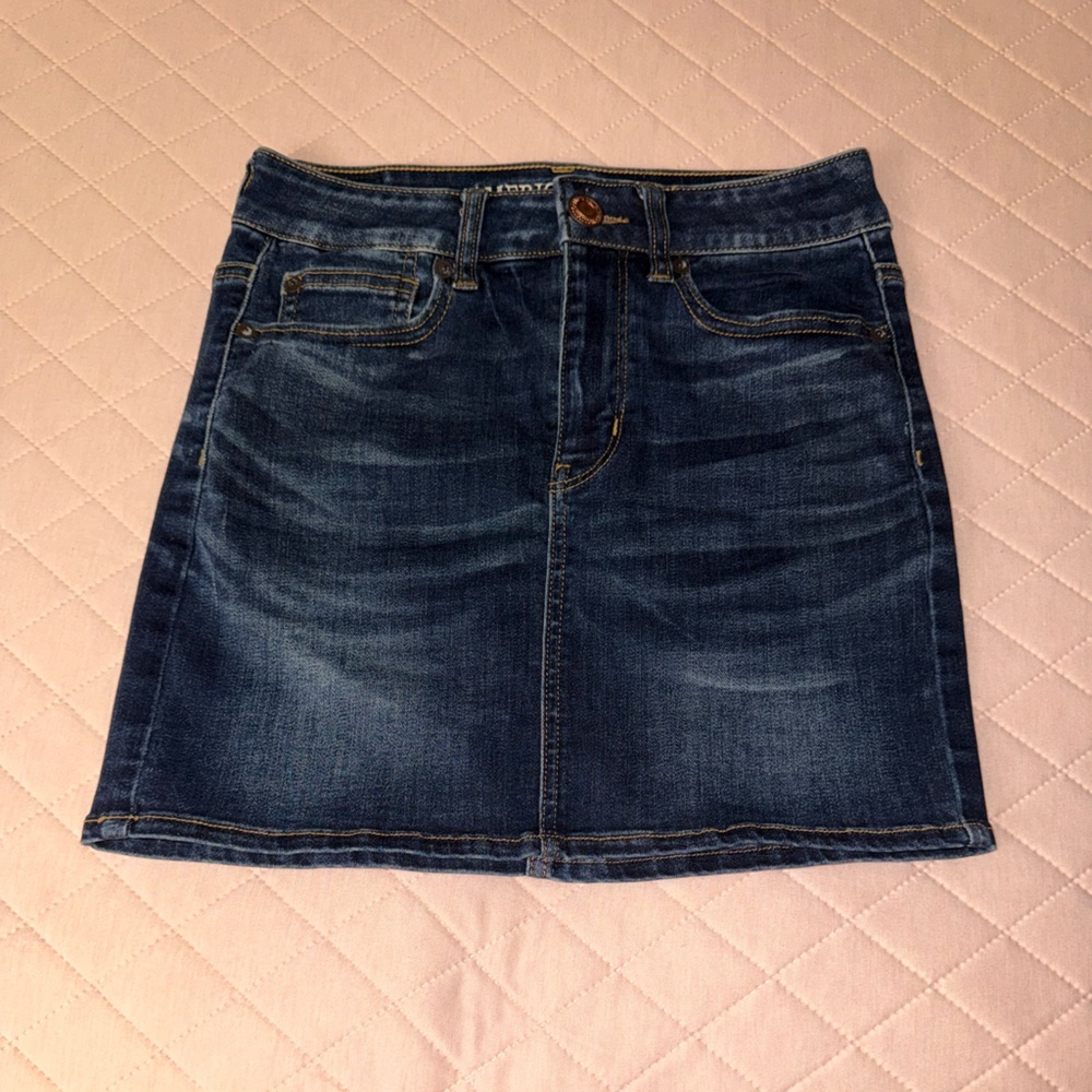 American Eagle Outfitters Denim Hi-Rise Mini Skirt - Picture 11 of 13